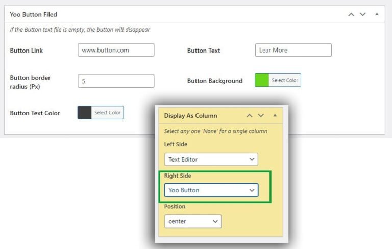 Link Button Field – WP Notification Bar